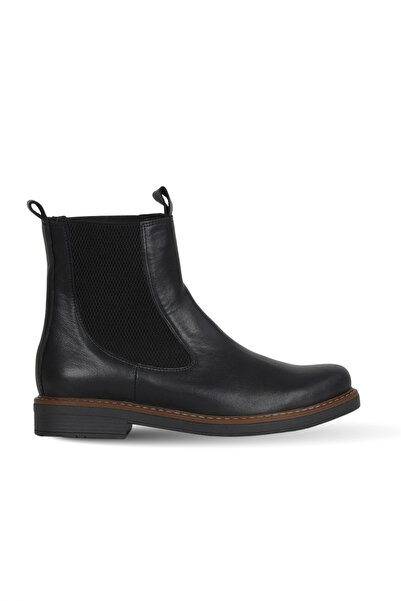 Bueno Shoes Black Leather Women's Flat Boots 01Wf2205