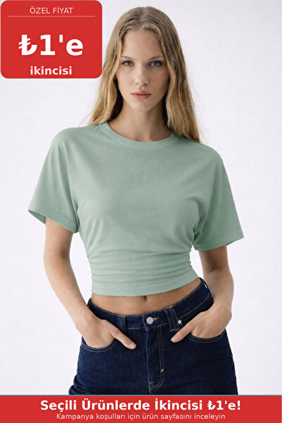 COMBİNE MİCHAİL Women's Bat Sleeve Basic Tight Blouse