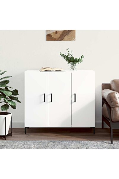 Concept Servantă, alb, 90x34x80 cm, lemn compozit