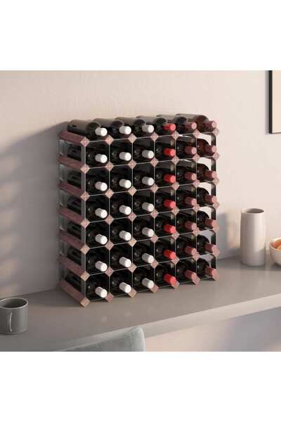 Concept Suport sticle de vin, 42 sticle, maro, lemn masiv de pin