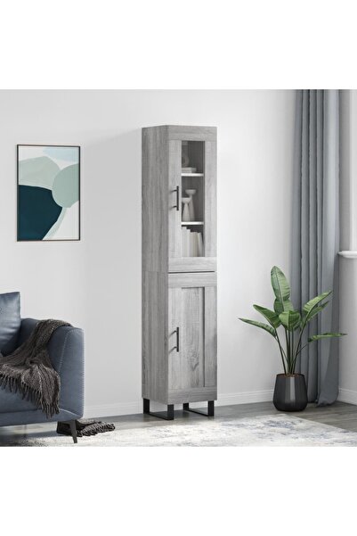 Concept Dulap înalt, gri sonoma, 34,5x34x180 cm, lemn prelucrat