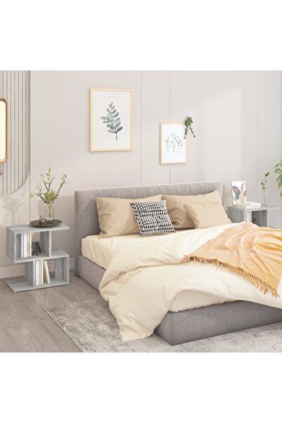 Concept Noptiere, 2 buc., gri sonoma, 50x30x51,5 cm, lemn prelucrat