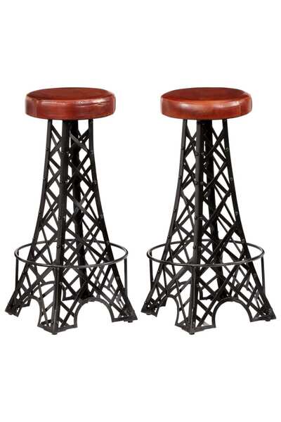 Concept Scaune de bar, 2 buc., piele naturală