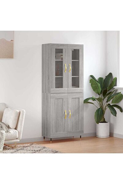 Concept Dulap înalt, gri sonoma, 69,5x34x180 cm, lemn compozit