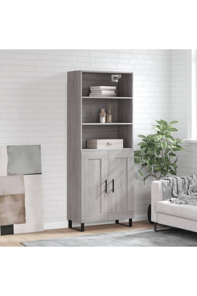Concept Dulap înalt, gri sonoma, 69,5x34x180 cm, lemn compozit
