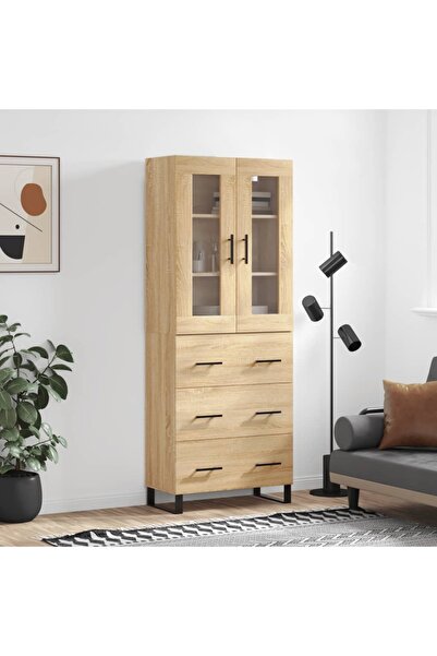 Concept Dulap înalt, stejar sonoma, 69,5x34x180 cm, lemn compozit