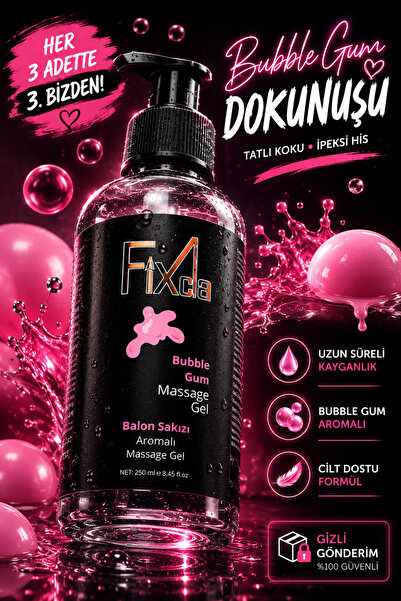 FixCla Kayganlaştırıcı Jel Su Bazlı 250 ml – Balon Sakızı Aromalı, Masaj Jeli...