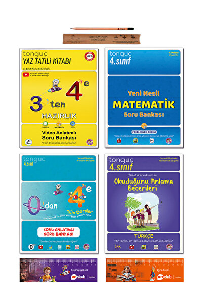 Tonguç Yayınları 4. Sınıf 3 Ten 4 E Hazırlık Tekrar Seti - Okuduğunu Anlama -...