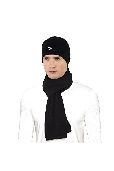 THERMOFORM Set căciulă-eșarfă polar unisex negru