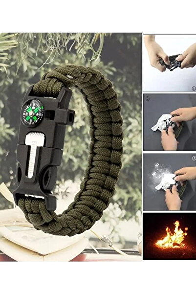 ePhase Paracord Outdoor Acil Durum Hayatta Kalma Bilekliği 5 In 1 Survival Bi...
