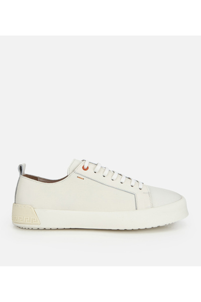 Hotiç Men's Leather White Soft Textured Casual Shoes