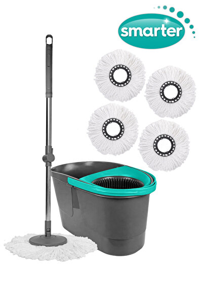 SMARTER Otomatik Temizlik Seti 4 Mikrofiber Mop Paspas