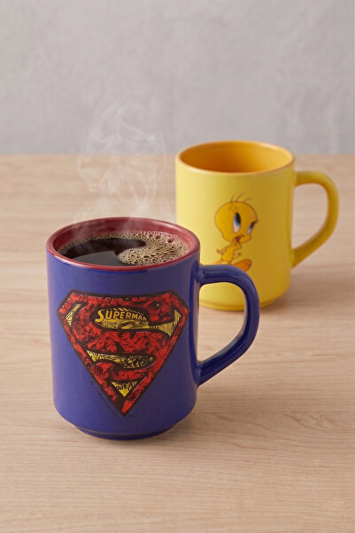 Rakle Tweety & Superman Printed Mug Set of 2 250 Cc