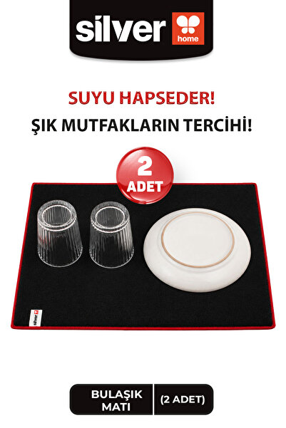 SİLVER HOME 2 bucăți 40x50 cm Covoraș de uscare pentru vase, super absorbant,...
