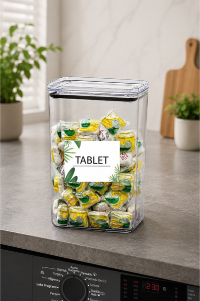 Comprox Banyo Saklama Kabı Dikdörtgen 2,9lt Tekli Tablet/deterjan Kabı Kutusu...