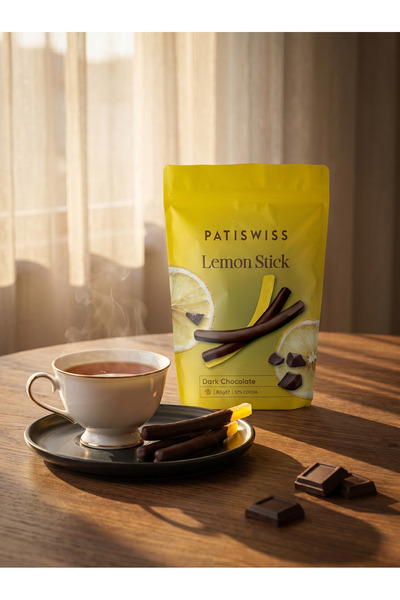 Patiswiss Bitter Çikolatalı Limon Çubukları, 80G