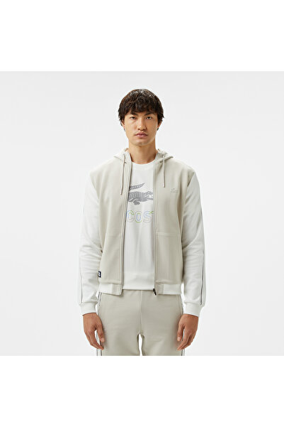 Lacoste Erkek Slim Fit Kapüşonlu Gri Sweatshirt