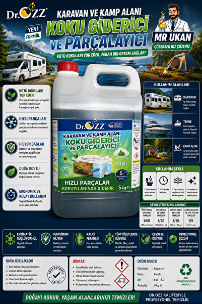 Dr.Ozz Karavan ve Kamp Alanı Koku Giderici ve Temizleyici Parçalayıcı 5 Kg
