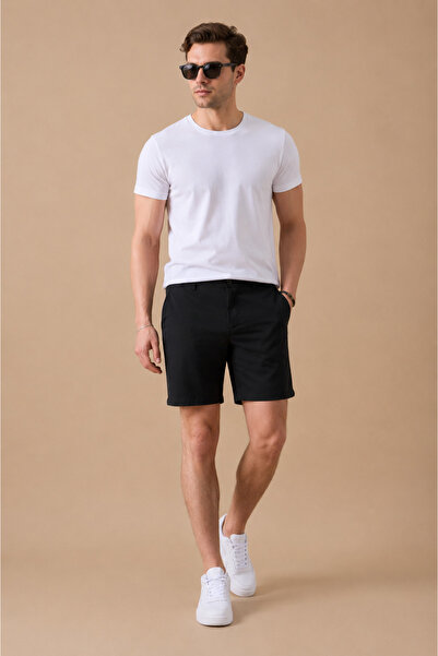 BRACCAS Men's Black Jogger Fit Shorts