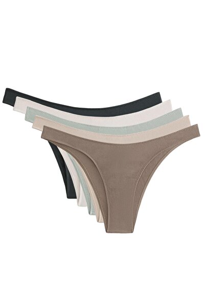 5-pack U-cut corded Brazilian model briefs