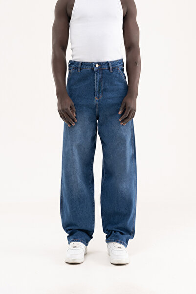Machinist Pantaloni de blugi largi pentru bărbați, model Basic Baloon Fit, al...