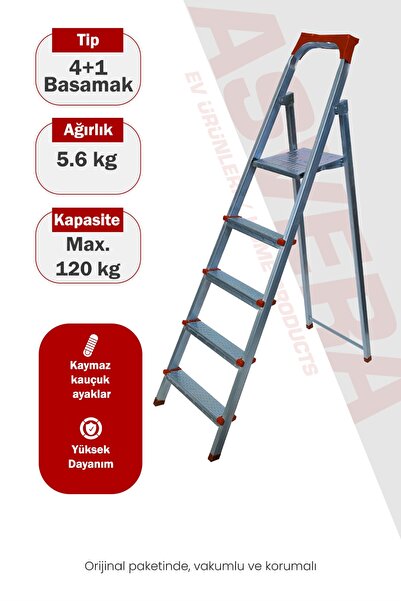 Genel Markalar Galvanizli Katlanabilir Çok Amaçlı Profil Merdiven 4+1 Basamak