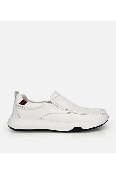 Hotiç Erkek Deri Beyaz Comfort Günlük Loafer