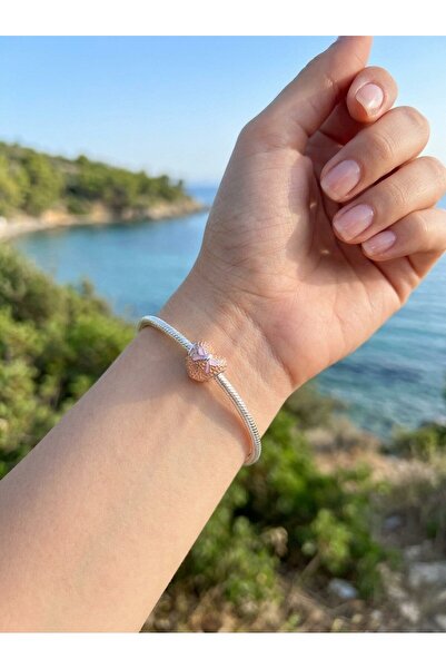 My Story Pembe Fiyonklu Kalp Gümüş Charm