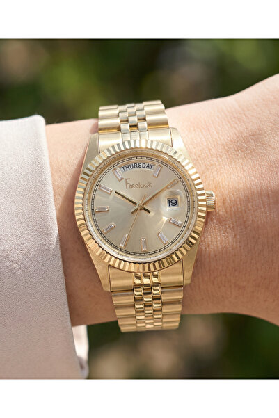 Freelook Jolie Gold Stainless Steel Watch for Women FL.4.10021-3