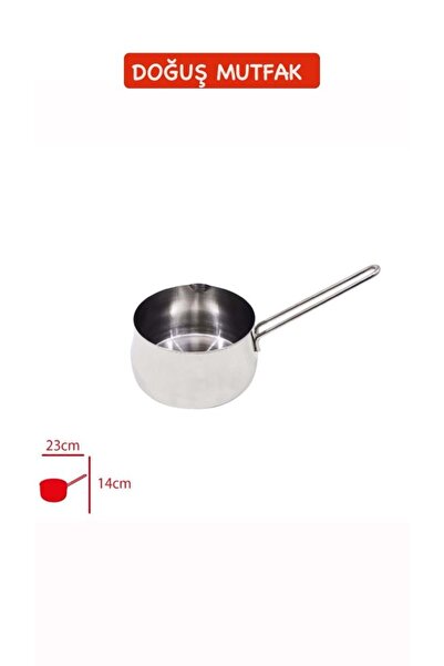 Doğuş Mutfak Paslanmaz Çelik Cezve Sütlük Küre Metal kulp 500 ML