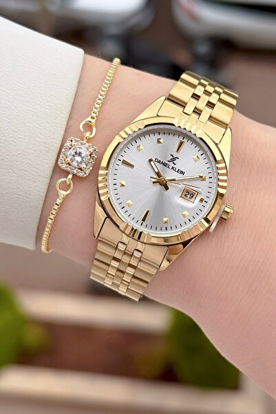 Daniel Klein Gold Color 30 mm 2 Year Warranty Women's Wristwatch