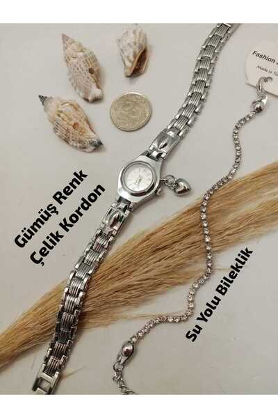 Brality Minimal Vintage Retro Women's Wristwatch, Silver Color Steel Band, Si...