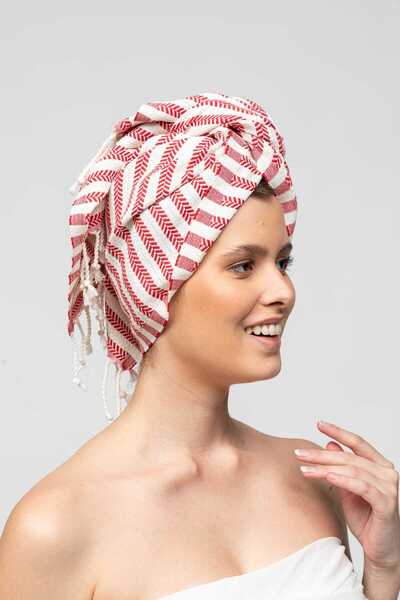 Luminus for those born to shine %100 Pamuklu Buldan Peşkir *Red Herringbone