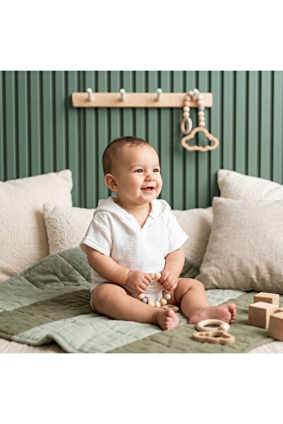 Tiffany Baby Kıds تي شيرت بغطاء للرأس من تيفاني بيبي موسلين 26123