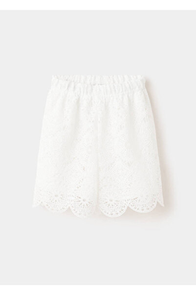 MANGO Kids İşlemeli ajur örgü şort