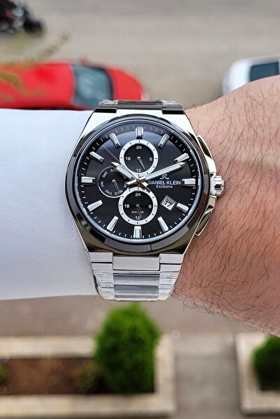 Daniel Klein Metallic Black Color 43.5 mm 2 Year Warranty Inner Indicators Ac...