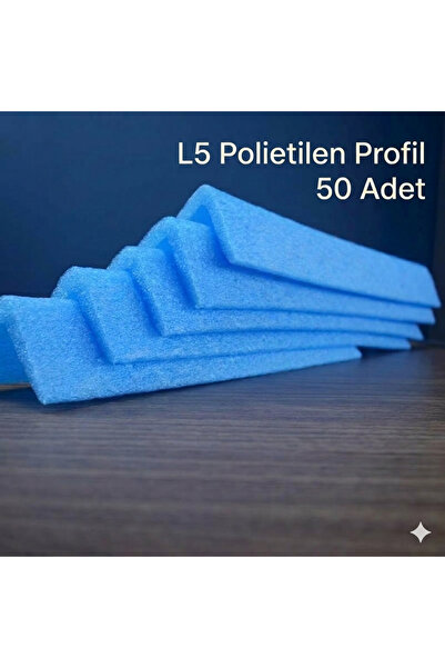 YGTAMBALAJ L5x5 Mavi 100 Cm 50 Adet Koruyucu Sünger Profil, Polietilen Köşe K...