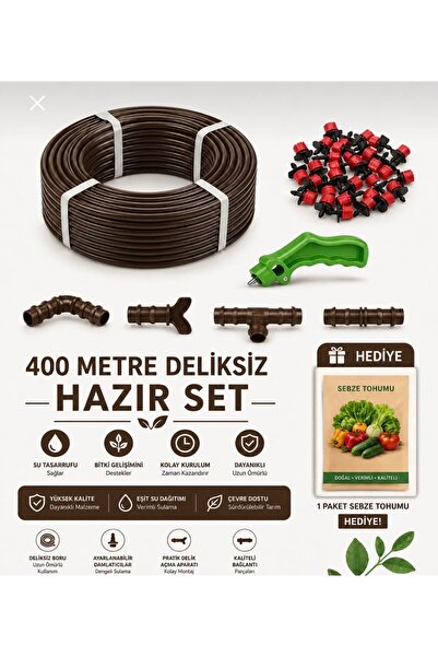 Emek 400 Metre Deliksiz Düz Damla Sulama Sistemi.