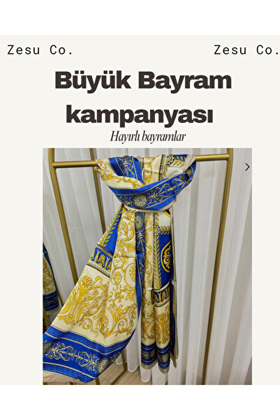 zesu co İthal Vual İpek Şal İç Göstermeyen Kaymayan Tesettür Şal