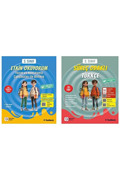 Tudem Yayınları 3.SINIF SÜREÇ ODAKLI TÜRKÇE - ETKİN OKUYORUM YAZIM VE NOKTALA...