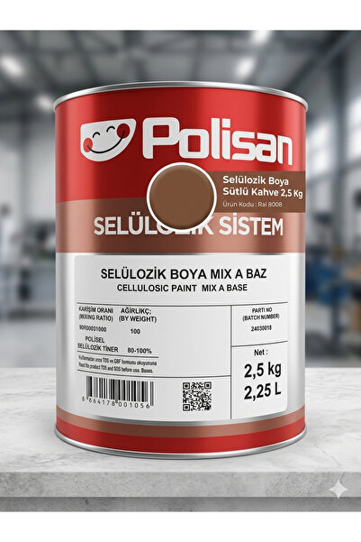 Polisan Selülozik Boya 1gr.2,3lt Koyu Kahve