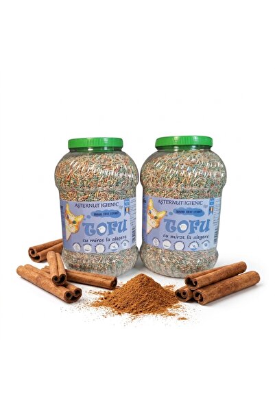 Vitamix Tofu ecoMiau – Biodegradable cat litter, Cinnamon, Pack of 2x8 Liters