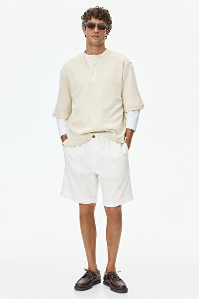 H&M Keten Karışımlı Şort Relaxed Fit