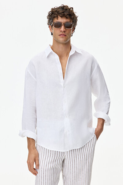 H&M Keten Karışımlı Pantolon Relaxed Fit