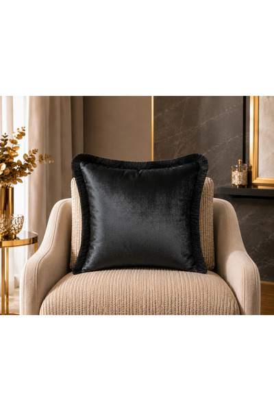 Fabricland Husă de pernă decorativă exclusivă, importată, din atlas, de culoa...