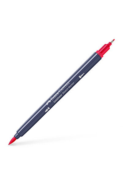 Faber Castell Marker pentru schițe cu 2 vârfuri, permanent, carmin, 126 GOLDF...