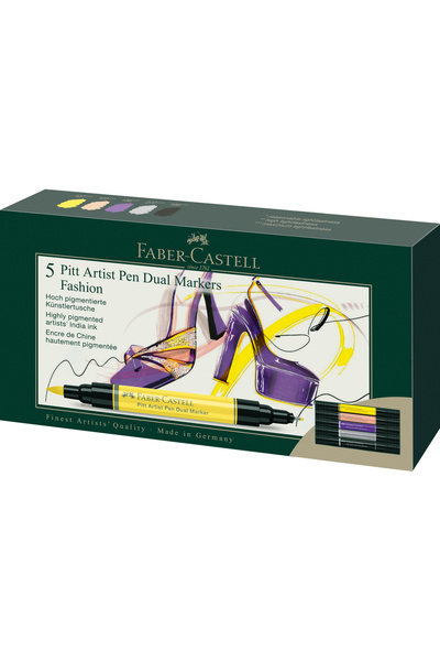 Faber Castell PITT ARTIST PEN DUAL MARKER SET 5 PCS FASHION FABER-CASTELL