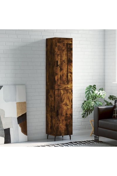 Concept Dulap înalt, stejar fumuriu, 34,5x34x180 cm, lemn prelucrat