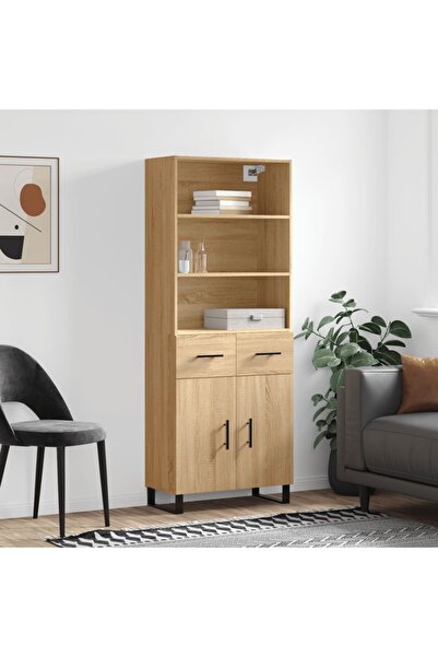 Concept Dulap înalt, stejar sonoma, 69,5x34x180 cm, lemn compozit