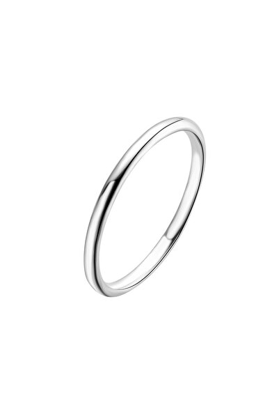Lisa&Co. Inel Argint Stackable - round 57 mm / Argint placat cu rodiu